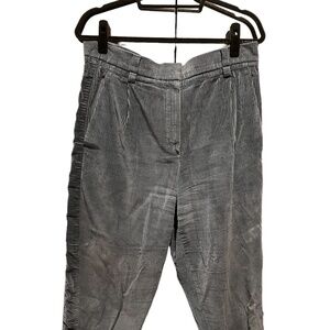 Brunello Cucinelli blue cotton/cashmere corduroy paper bag pants, size 8